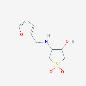 molecular formula C9H13NO4S B1297219 4-[(2-Furylmethyl)amino]-3-hydroxythiolane-1,1-dione CAS No. 302806-16-2
