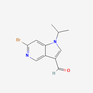 molecular formula C11H11BrN2O B12972198 6-Bromo-1-isopropyl-1H-pyrrolo[3,2-c]pyridine-3-carbaldehyde 