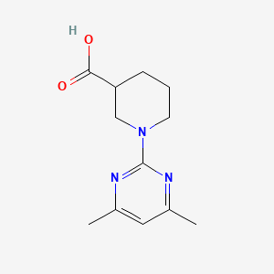 molecular formula C12H17N3O2 B1297221 1-(4,6-Dimethylpyrimidin-2-yl)piperidine-3-carboxylic acid CAS No. 841222-87-5