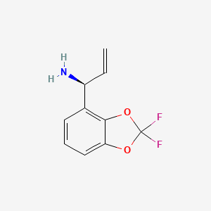 molecular formula C10H9F2NO2 B12972269 (S)-1-(2,2-difluorobenzo[d][1,3]dioxol-4-yl)prop-2-en-1-amine hydrochloride 