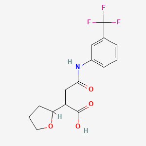 molecular formula C15H16F3NO4 B1297228 2-(Tetrahydro-furan-2-yl)-N-(3-trifluoromethyl-phenyl)-succinamic acid CAS No. 330951-09-2