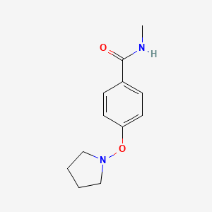 molecular formula C12H16N2O2 B12972315 N-Methyl-4-[(3S)-pyrrolidinyloxy]benzamide 