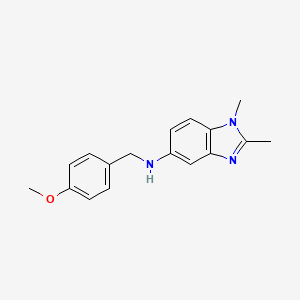 molecular formula C17H19N3O B1297232 (1,2-Dimethyl-1H-benzoimidazol-5-yl)-(4-methoxy-benzyl)-amine CAS No. 328559-09-7