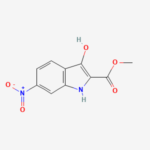 molecular formula C10H8N2O5 B12972328 Methyl 3-hydroxy-6-nitro-1H-indole-2-carboxylate 