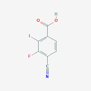 molecular formula C8H3FINO2 B12972341 4-Cyano-3-fluoro-2-iodobenzoic acid 
