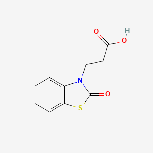 molecular formula C10H9NO3S B1297235 3-(2-oxo-1,3-benzothiazol-3(2H)-yl)propanoic acid CAS No. 883-50-1