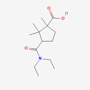 3-Diethylcarbamoyl-1,2,2-trimethyl-cyclopentanecarboxylic acid
