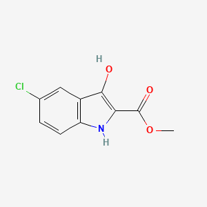 molecular formula C10H8ClNO3 B12972370 Methyl 5-chloro-3-hydroxy-1H-indole-2-carboxylate 