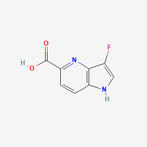 molecular formula C8H5FN2O2 B12972390 3-fluoro-1H-pyrrolo[3,2-b]pyridine-5-carboxylic acid 