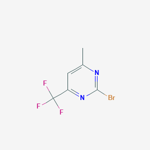molecular formula C6H4BrF3N2 B12972397 2-Bromo-4-methyl-6-(trifluoromethyl)pyrimidine 