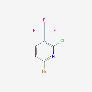 molecular formula C6H2BrClF3N B12972415 6-Bromo-2-chloro-3-(trifluoromethyl)pyridine 