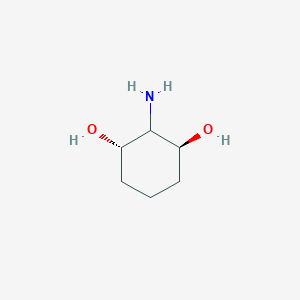 molecular formula C6H13NO2 B12972417 rel-(1S,3S)-2-aminocyclohexane-1,3-diol 