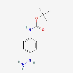molecular formula C11H17N3O2 B12972455 Tert-butyl (4-hydrazinylphenyl)carbamate 