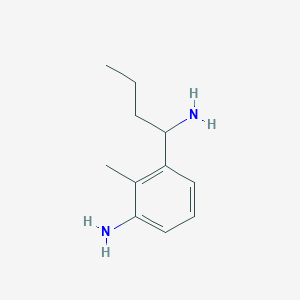 molecular formula C11H18N2 B12972466 3-(1-Aminobutyl)-2-methylaniline 