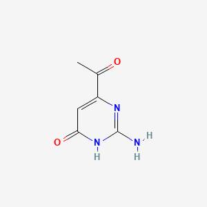 molecular formula C6H7N3O2 B12972497 Ethanone, 1-(2-amino-6-hydroxy-4-pyrimidinyl)- CAS No. 7597-76-4