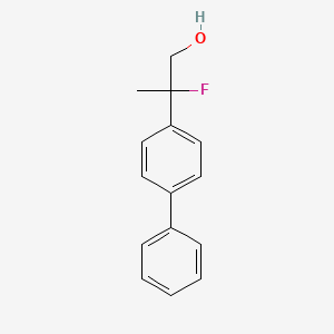 molecular formula C15H15FO B12972499 2-([1,1'-Biphenyl]-4-yl)-2-fluoropropan-1-ol 