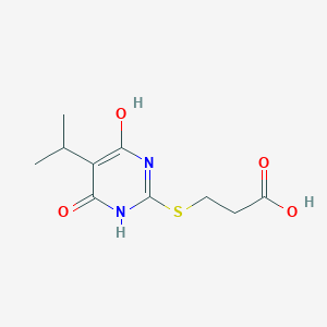 3-(4-Hydroxy-5-isopropyl-6-oxo-1,6-dihydro-pyrimidin-2-ylsulfanyl)-propionic acid