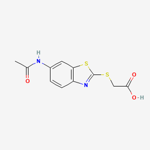 (6-Acetylamino-benzothiazol-2-ylsulfanyl)-acetic acid