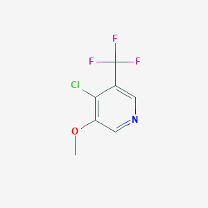 molecular formula C7H5ClF3NO B12972540 4-Chloro-3-methoxy-5-(trifluoromethyl)pyridine 