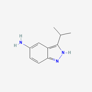 molecular formula C10H13N3 B12972575 3-Isopropyl-1H-indazol-5-amine 