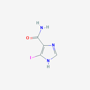 molecular formula C4H4IN3O B12972587 5-iodo-1H-imidazole-4-carboxamide 