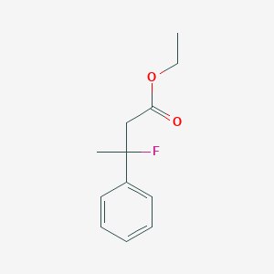 molecular formula C12H15FO2 B12972593 Ethyl 3-fluoro-3-phenylbutanoate 