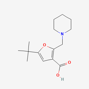 5-tert-Butyl-2-piperidin-1-ylmethyl-furan-3-carboxylic acid