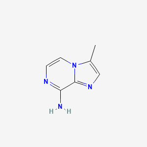 molecular formula C7H8N4 B12972628 3-Methylimidazo[1,2-a]pyrazin-8-amine 