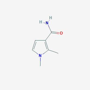 molecular formula C7H10N2O B12972688 1,2-Dimethyl-1H-pyrrole-3-carboxamide 