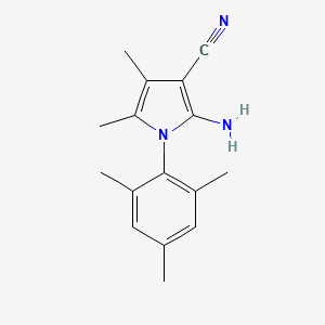 molecular formula C16H19N3 B1297271 2-Amino-4,5-dimethyl-1-(2,4,6-trimethylphenyl)pyrrole-3-carbonitrile CAS No. 157286-82-3