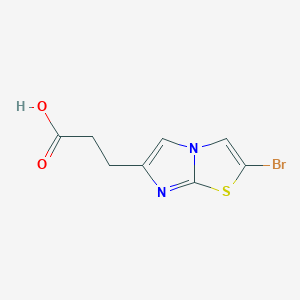 molecular formula C8H7BrN2O2S B12972713 2-bromo-Imidazo[2,1-b]thiazole-6-propanoic acid 
