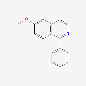 molecular formula C16H13NO B12972717 6-Methoxy-1-phenylisoquinoline 