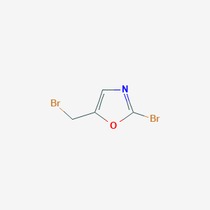 molecular formula C4H3Br2NO B12972718 2-Bromo-5-(bromomethyl)oxazole 