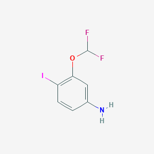 molecular formula C7H6F2INO B12972753 3-(Difluoromethoxy)-4-iodoaniline 