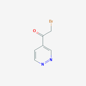 molecular formula C6H5BrN2O B12972785 2-Bromo-1-(pyridazin-4-yl)ethanone CAS No. 1211541-01-3
