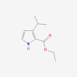 molecular formula C10H15NO2 B12972791 Ethyl 3-isopropyl-1H-pyrrole-2-carboxylate 