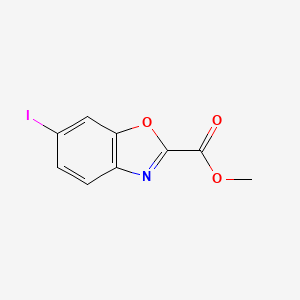 molecular formula C9H6INO3 B12972801 Methyl 6-iodobenzo[d]oxazole-2-carboxylate 