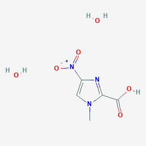 molecular formula C5H9N3O6 B12972841 1-Methyl-4-nitro-1H-imidazole-2-carboxylic acid dihydrate 