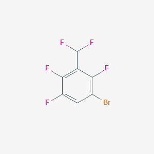 molecular formula C7H2BrF5 B12972865 1-Bromo-3-(difluoromethyl)-2,4,5-trifluorobenzene 