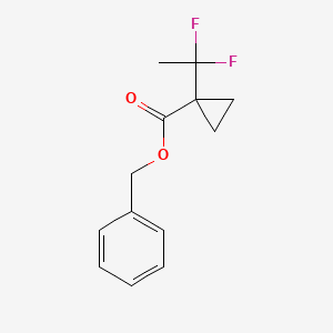 molecular formula C13H14F2O2 B12972881 Benzyl 1-(1,1-difluoroethyl)cyclopropane-1-carboxylate 