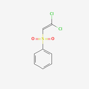 molecular formula C8H6Cl2O2S B12972922 2,2-Dichloroethenylsulfonylbenzene CAS No. 3559-73-7
