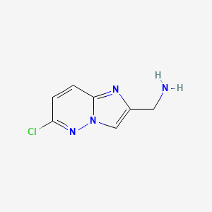 molecular formula C7H7ClN4 B12972945 (6-Chloroimidazo[1,2-b]pyridazin-2-yl)methanamine 