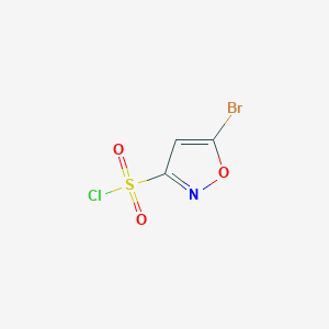 molecular formula C3HBrClNO3S B12972963 5-Bromoisoxazole-3-sulfonyl chloride 