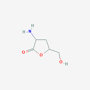 molecular formula C5H9NO3 B12972964 3-Amino-5-(hydroxymethyl)dihydrofuran-2(3H)-one 