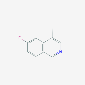 molecular formula C10H8FN B12972981 6-Fluoro-4-methylisoquinoline 