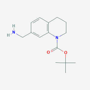 molecular formula C15H22N2O2 B12972989 tert-Butyl 7-(aminomethyl)-3,4-dihydroquinoline-1(2H)-carboxylate 