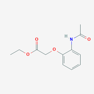 molecular formula C12H15NO4 B12973025 Ethyl 2-(2-acetamidophenoxy)acetate 