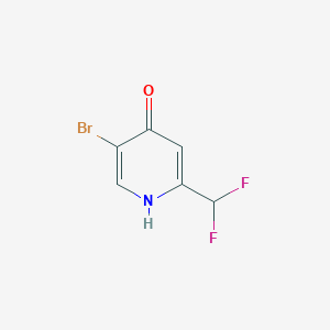 molecular formula C6H4BrF2NO B12973050 5-Bromo-2-(difluoromethyl)pyridin-4-ol 