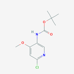 molecular formula C11H15ClN2O3 B12973051 tert-Butyl (6-chloro-4-methoxypyridin-3-yl)carbamate 