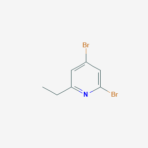 molecular formula C7H7Br2N B12973057 2,4-Dibromo-6-ethylpyridine 